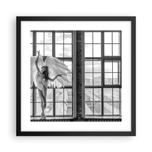 Plagát v čiernom ráme - Mesto anjelov? - 40x40 cm