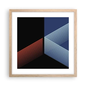 Plagát v ráme zo svetlého duba - Jednoduchý príbeh - 40x40 cm