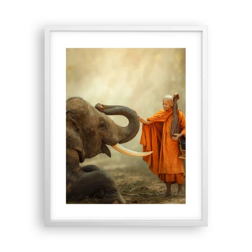 Plagát v bielom ráme - Stretnutie na cestách - 40x50 cm