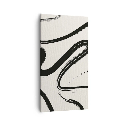 Obraz na plátne - Čiernobiely rozmar - 55x100 cm
