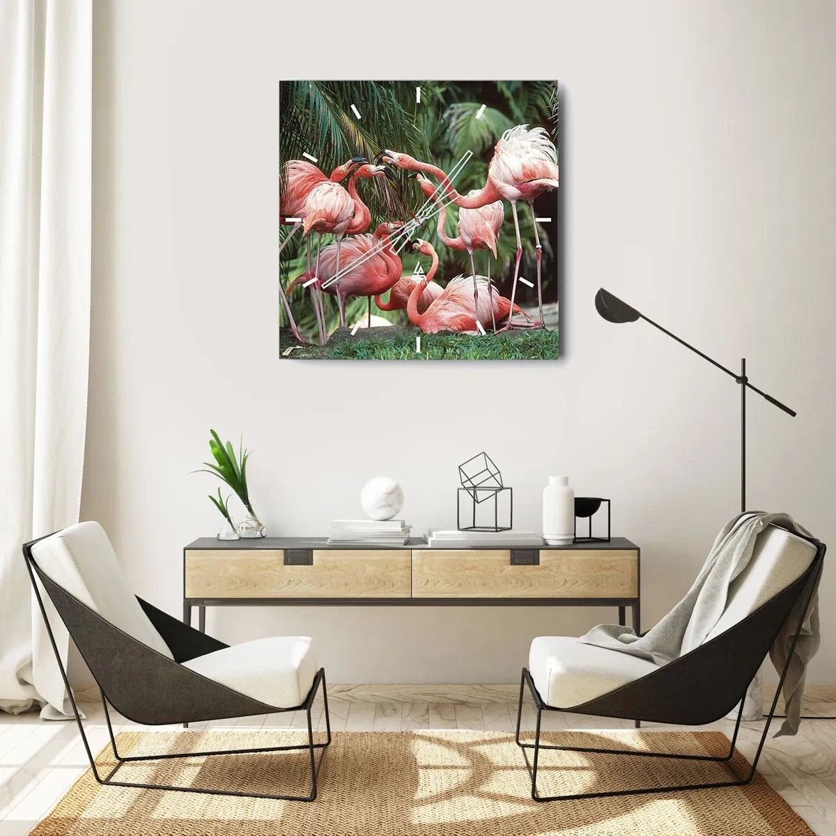 Nástenné hodiny - Popoludňajšie klebety - 40x40 cm