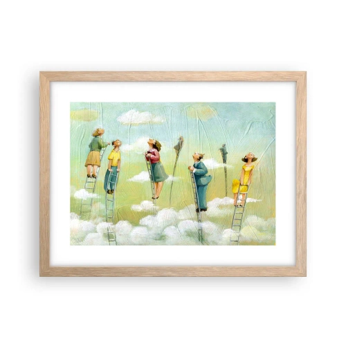 Plagát v ráme zo svetlého duba - Za svojim snom - 40x30 cm