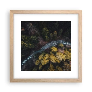 Plagát v ráme zo svetlého duba - Rýchlo, stále rýchlejšie - 30x30 cm