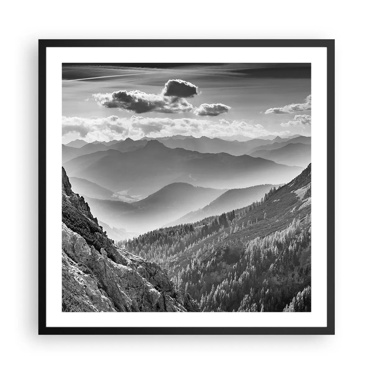 Plagát v čiernom ráme - Až k horizontu - 60x60 cm