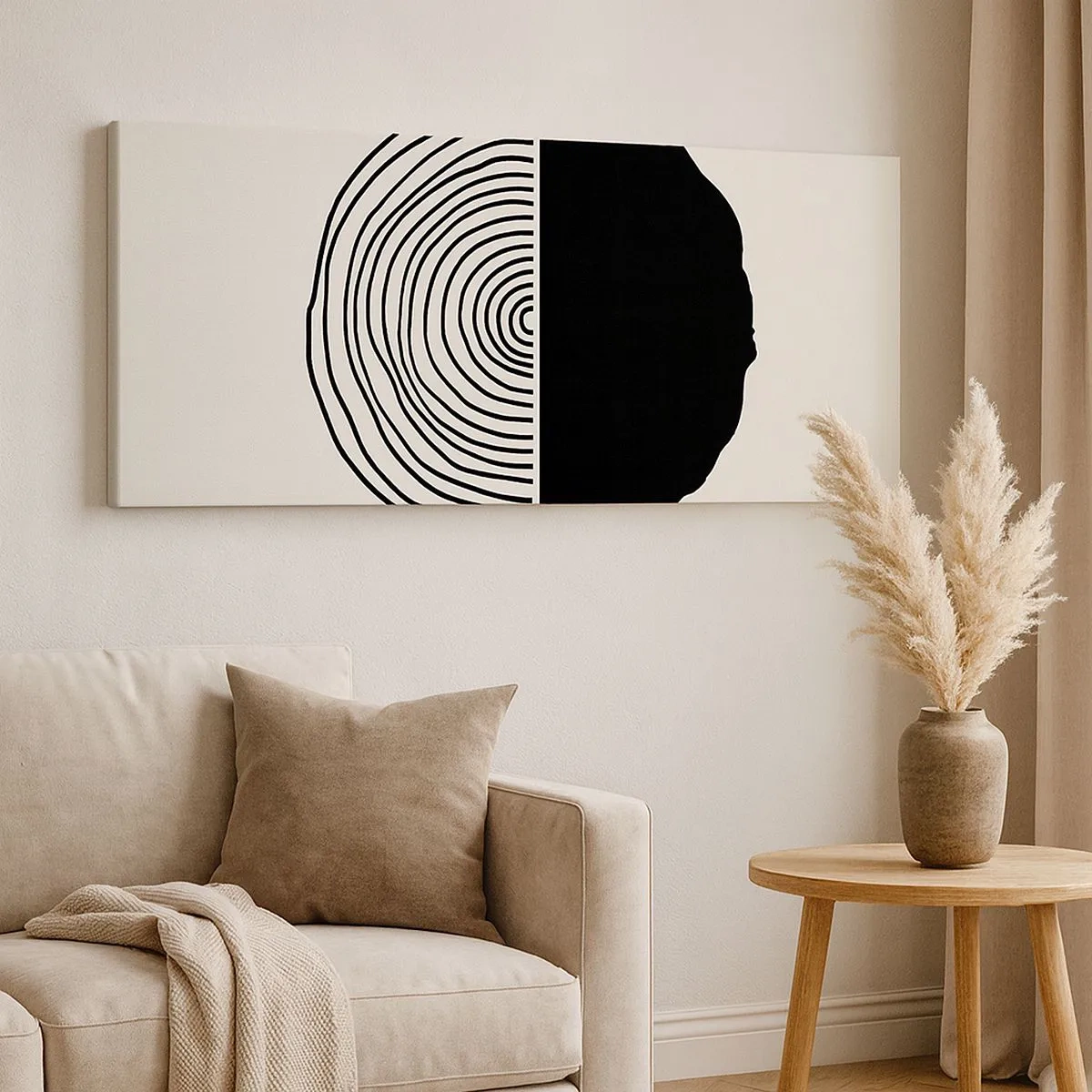 Obraz na plátne - Pol na pol - 100x40 cm