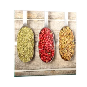 Obraz na skle - Kuchynská mágia - 40x40 cm