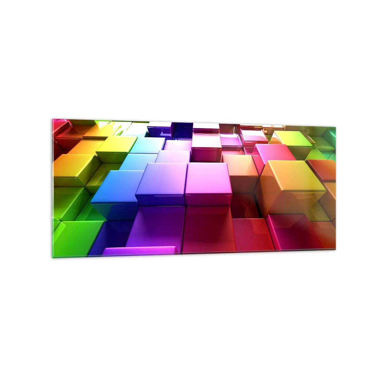 Obraz na skle - Op-artové spoločne v tíme - 120x50 cm