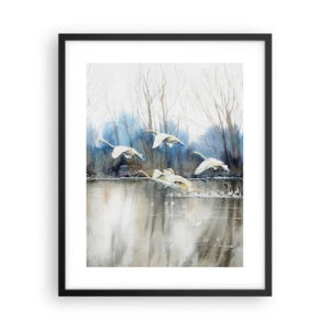 Plagát v čiernom ráme - Ako v poviedke o divokých labutiach - 40x50 cm