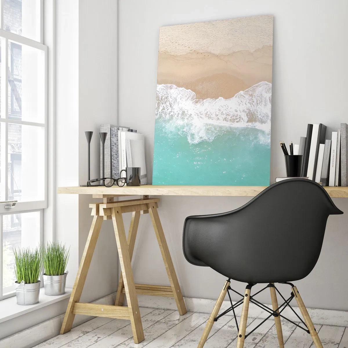 Obraz na skle - Maznavý dotyk - 50x70 cm