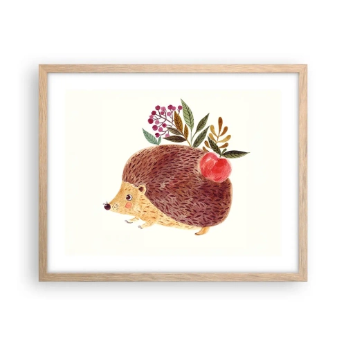 Plagát v ráme zo svetlého duba - A už ma máš rád - 50x40 cm