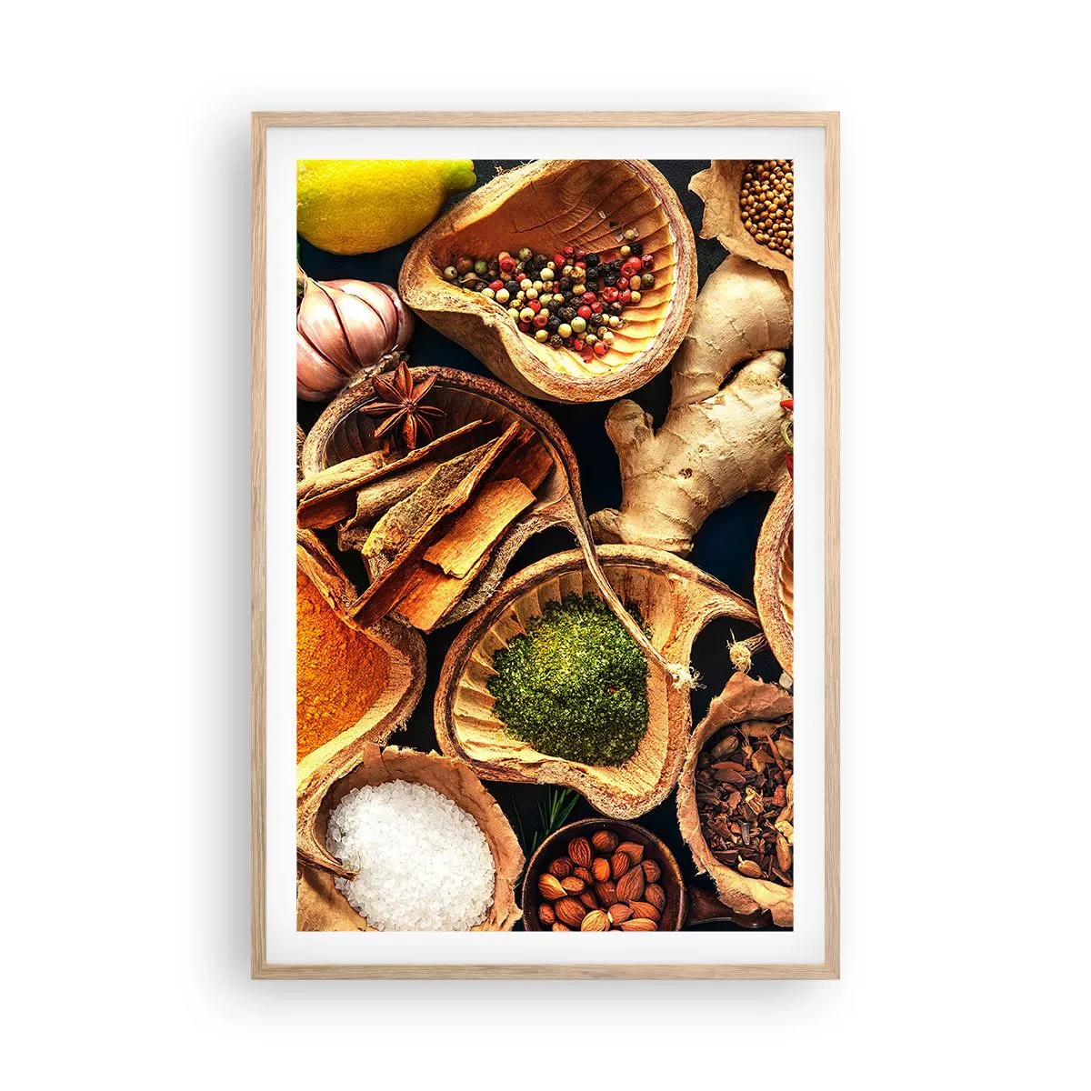 Plagát v ráme zo svetlého duba - Vezmi si, čo chceš - 61x91 cm