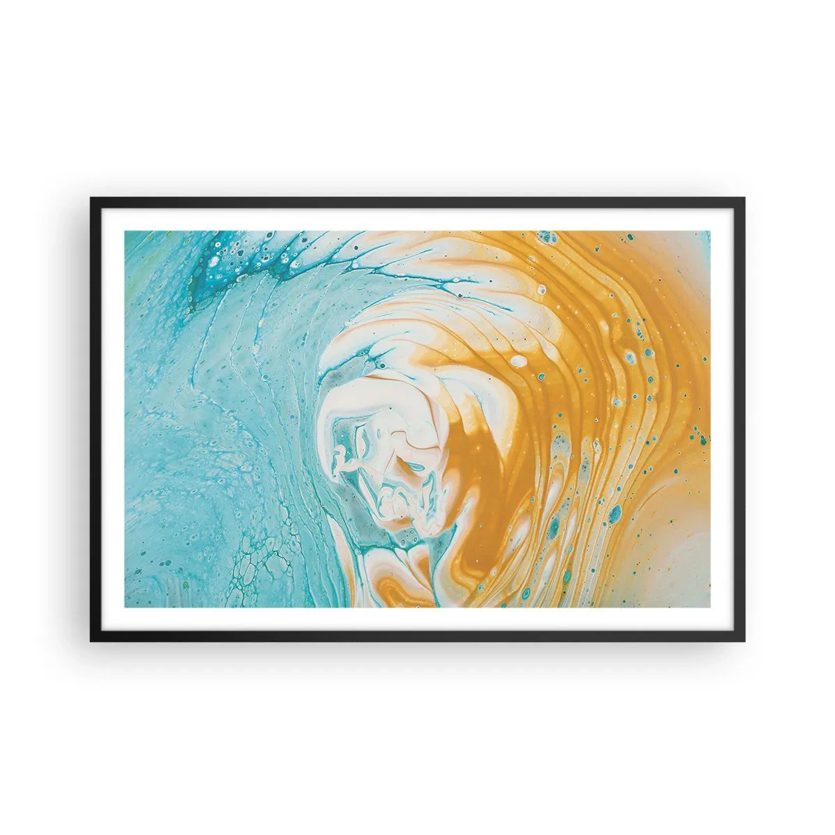 Plagát v čiernom ráme - Pastelový vír - 91x61 cm