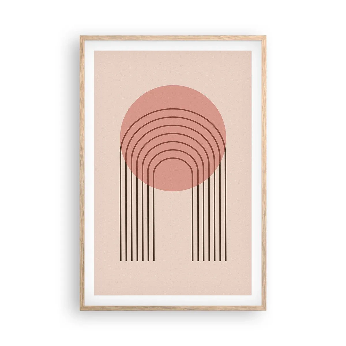 Plagát v ráme zo svetlého duba - Neodolateľná príťažlivosť - 61x91 cm