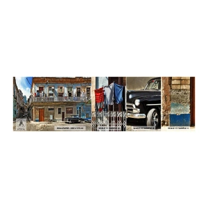 Vzorka samolepiacej fototapety Deluxe Sticker - Havajský nádych - Mesto, Havana, Architektúra - 100x30 cm