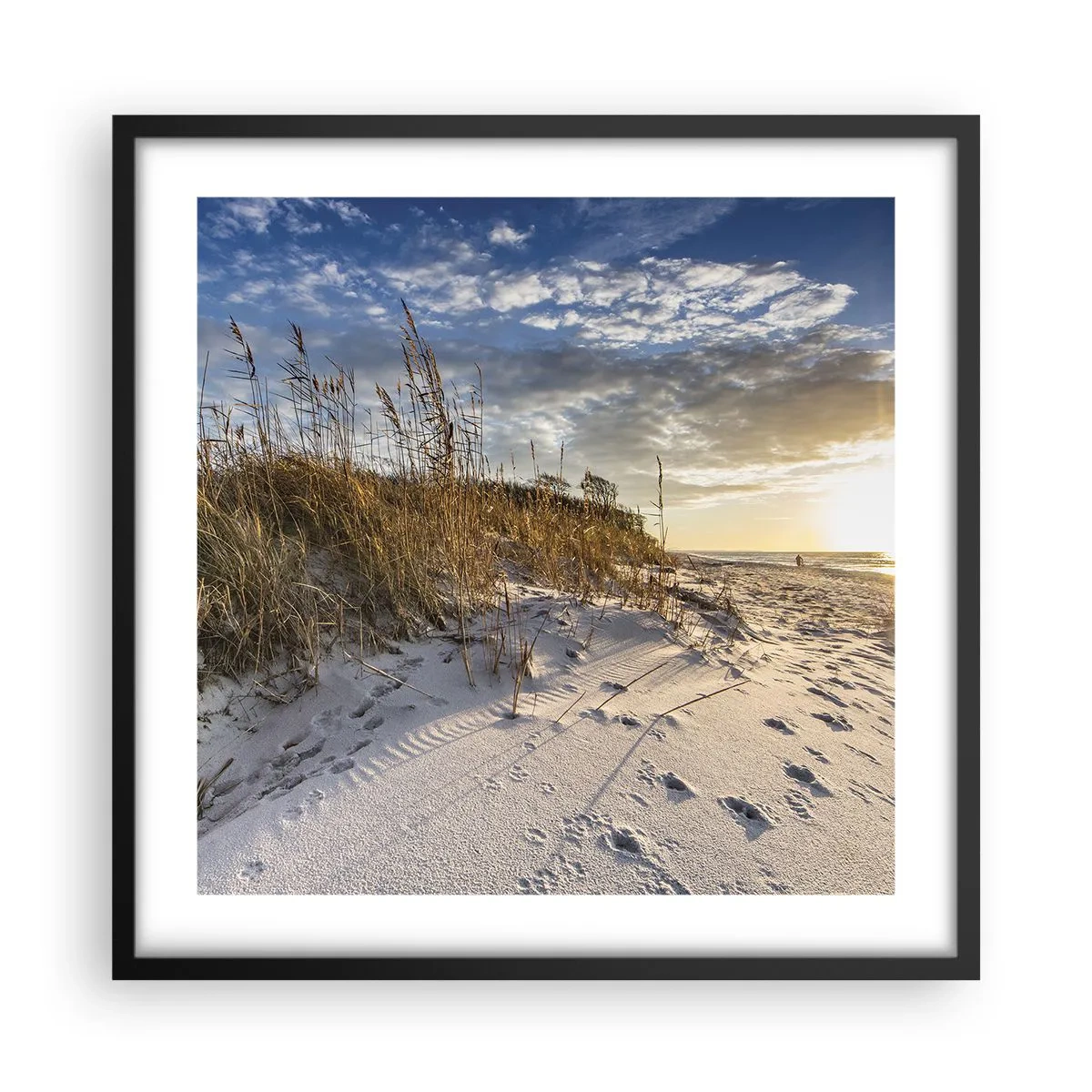 Plagát v čiernom ráme - Pozvánka na prechádzku - 50x50 cm