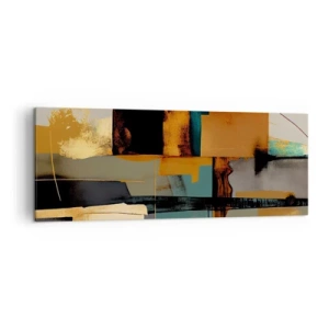 Obraz na plátne - Abstrakcia – svetlo a tieň - 140x50 cm