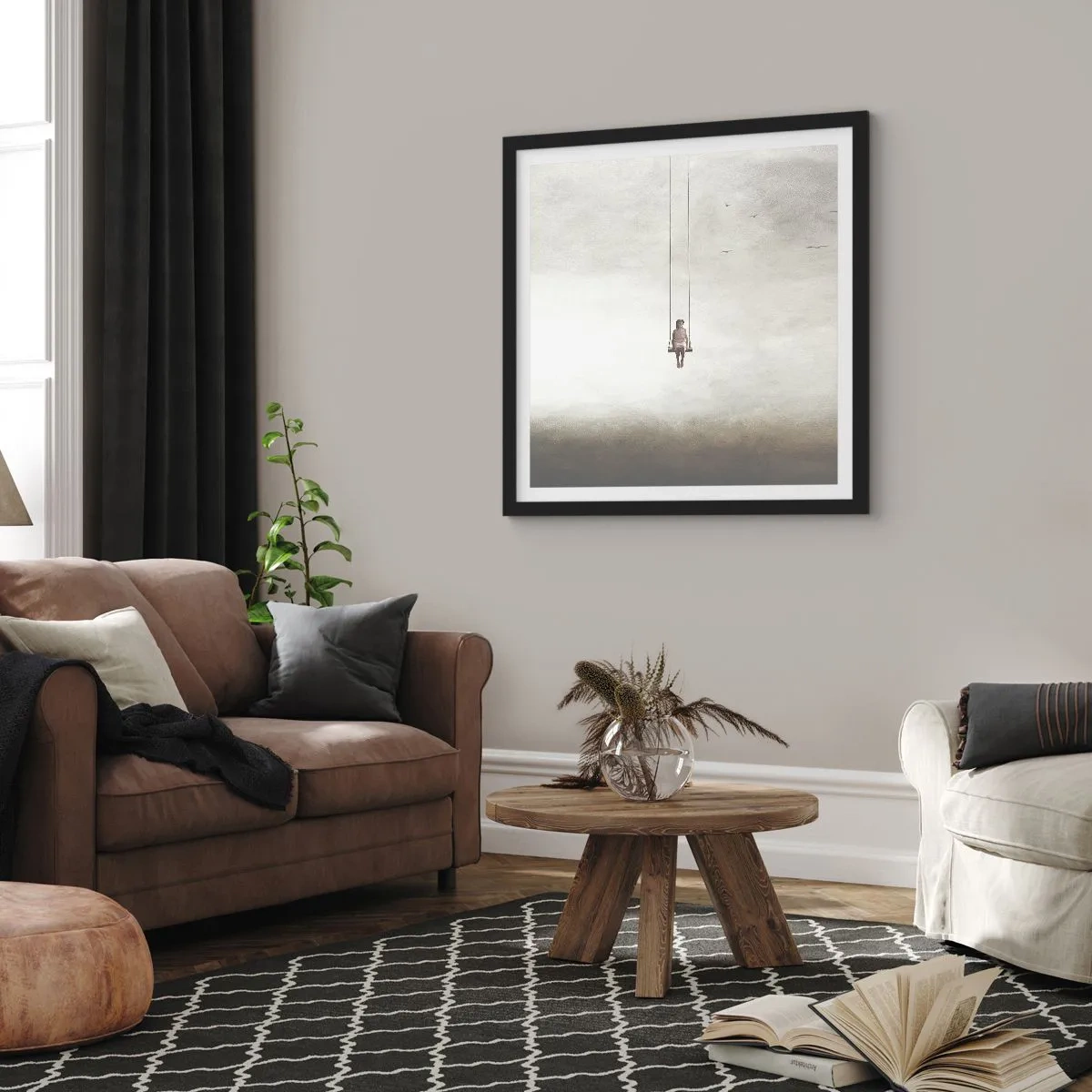 Plagát v čiernom ráme - Dieťa v nás - 60x60 cm