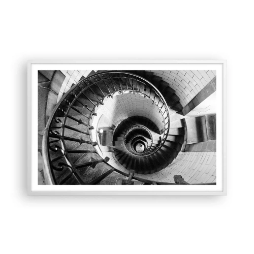 Plagát v bielom ráme - Len vyššie a vyššie - 91x61 cm