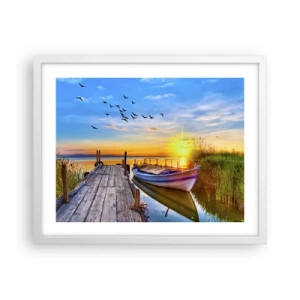 Plagát v bielom ráme - Dovidenia, do zajtrajška - 50x40 cm