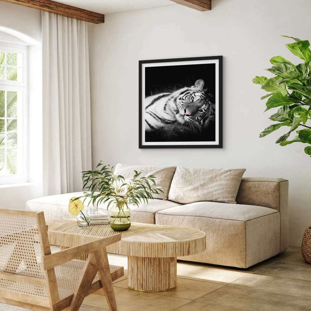 Plagát v čiernom ráme - Divočina a pokoj - 60x60 cm