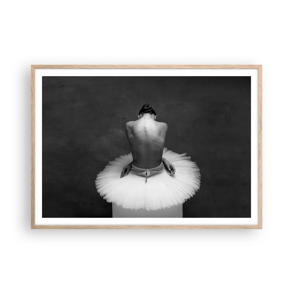 Plagát v ráme zo svetlého duba - Práve prekvitá - 100x70 cm