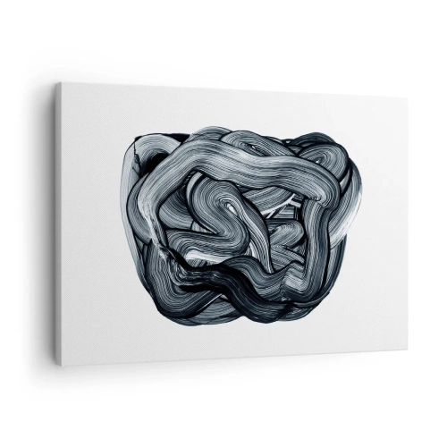 Obraz na plátne - Abstraktná kompozícia v odtieňoch sivej - 70x50cm - Nie je to tak jednoduché - Moderná nástenná dekorácia do obývacej izby a spálne ARTTOR