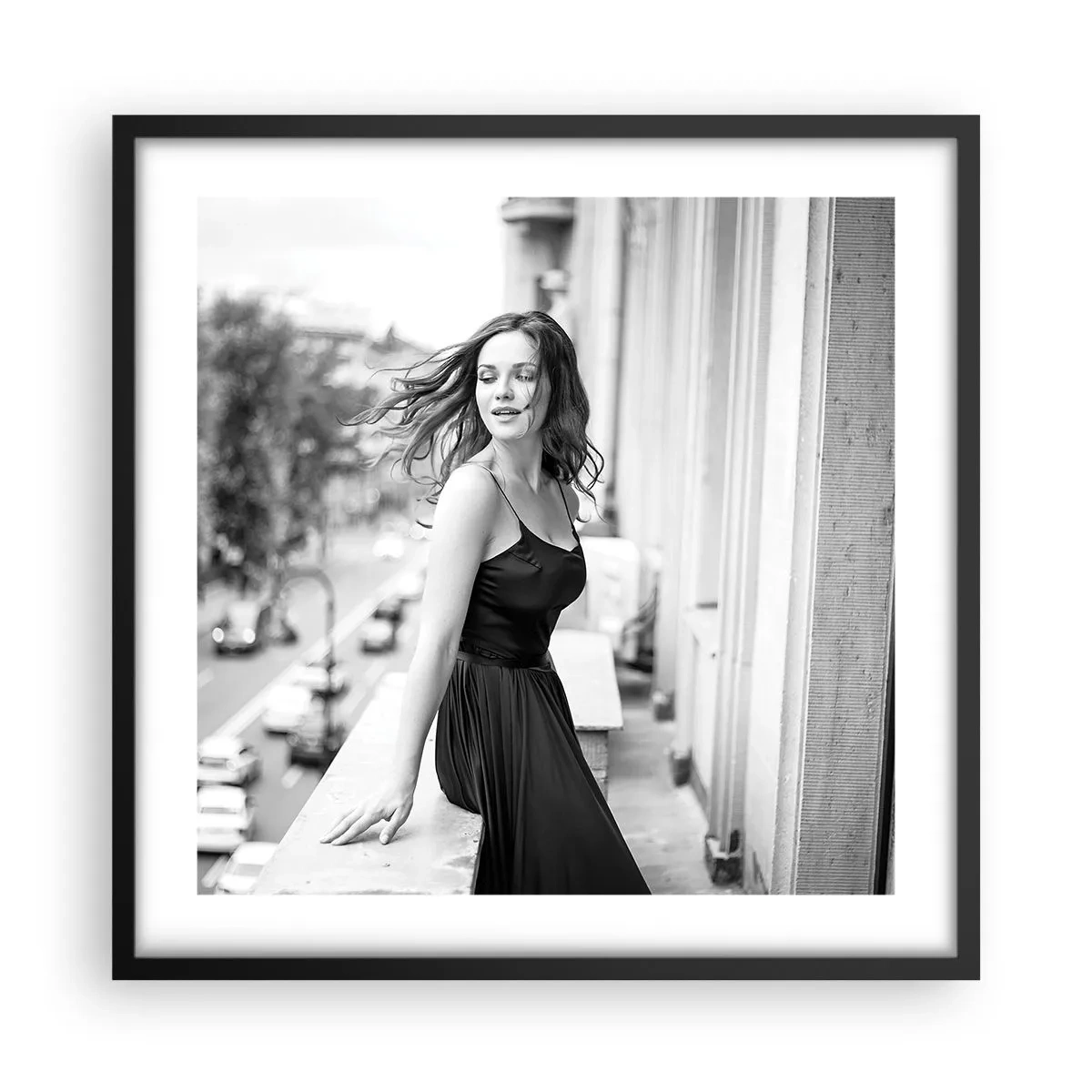 Plagát v čiernom ráme - Určite Parížanka - 50x50 cm