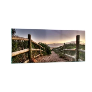 Obraz na skle - Už je vidieť cieľ - 100x40 cm