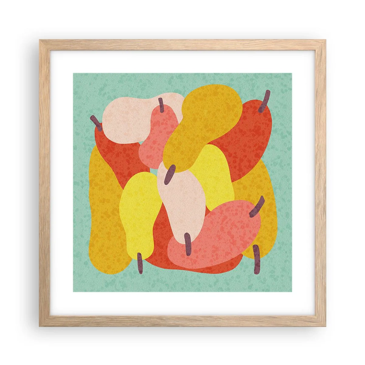 Plagát v ráme zo svetlého duba - Ochutnajte letné slnko - 40x40 cm