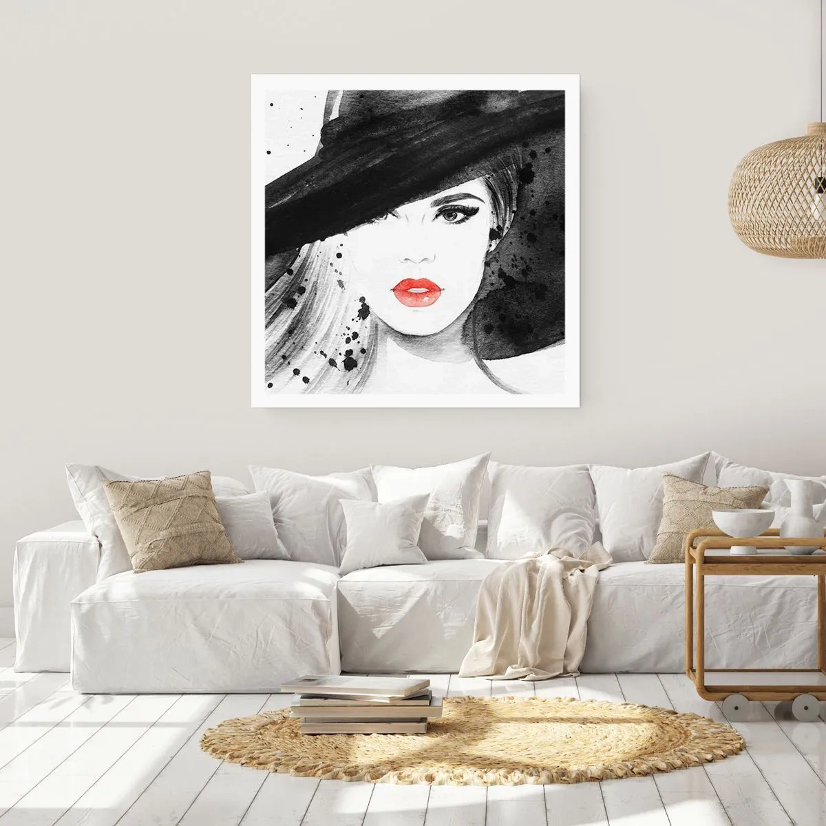 Plagát - Dáma v čiernom - 30x30 cm
