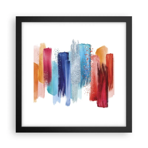 Plagát v čiernom ráme - Hore a dole - 30x30 cm