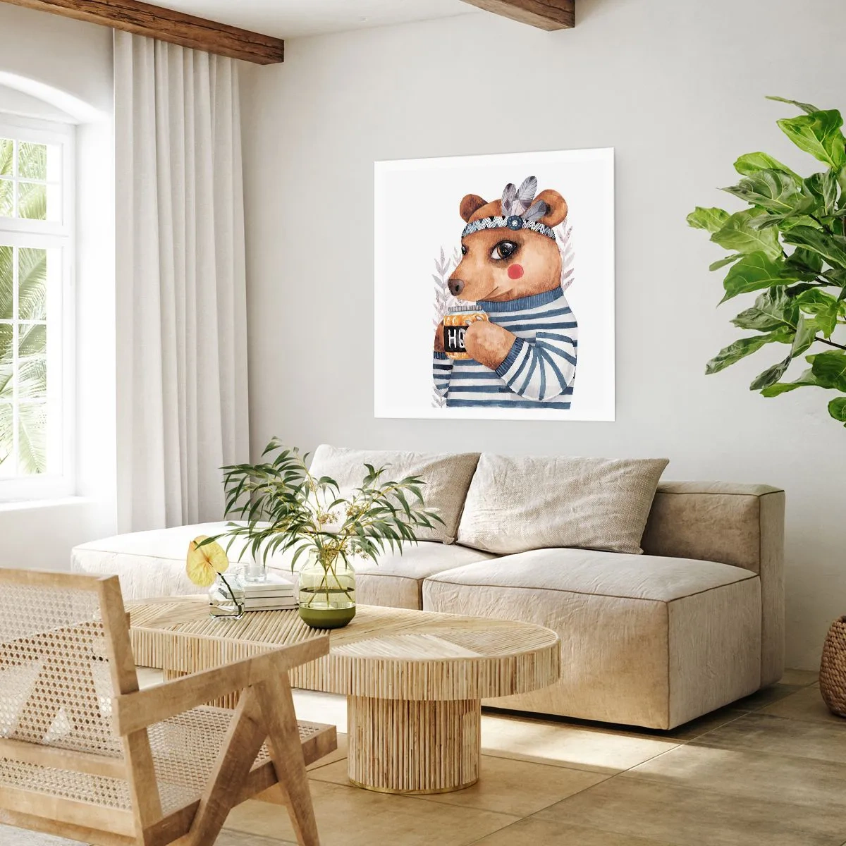 Plagát - Sladký medvedík - 50x50 cm