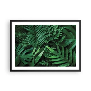 Plagát v čiernom ráme - Objaté v zeleni - 70x50 cm