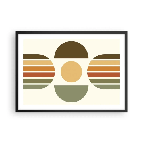 Plagát v čiernom ráme - Vo farbách zeme - 70x50 cm