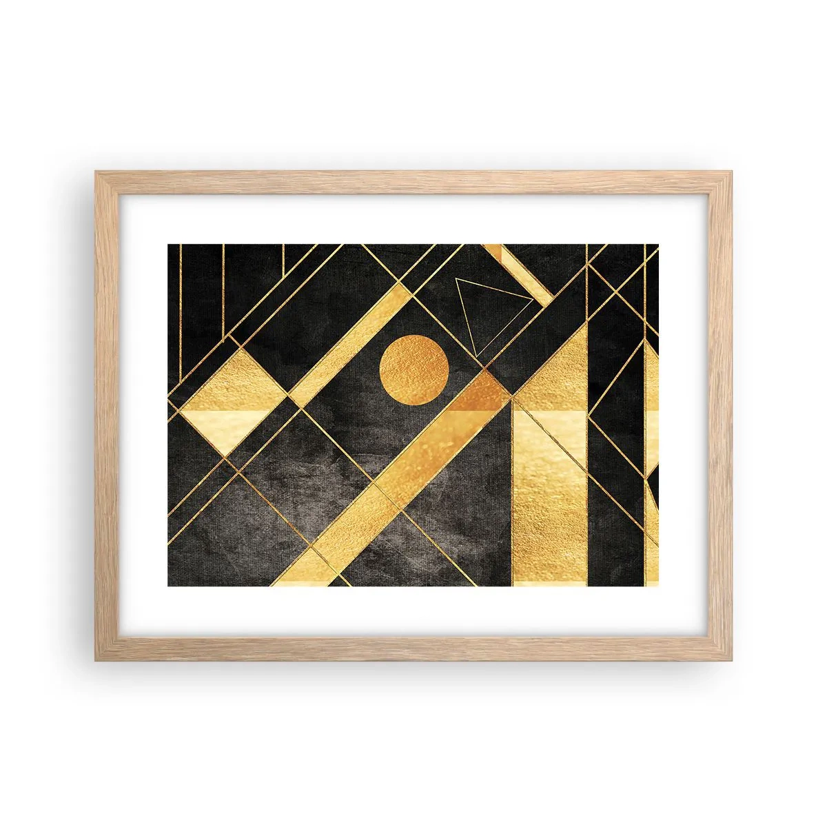 Plagát v ráme zo svetlého duba - Slnko púšte - 40x30 cm