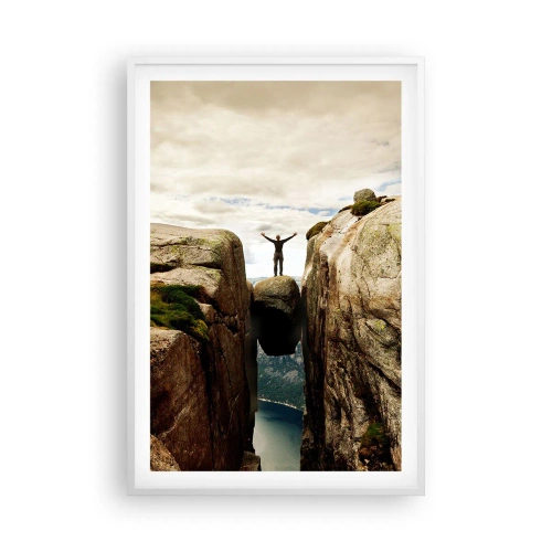 Plagát v bielom ráme - Ako sa cítim?! - 61x91 cm