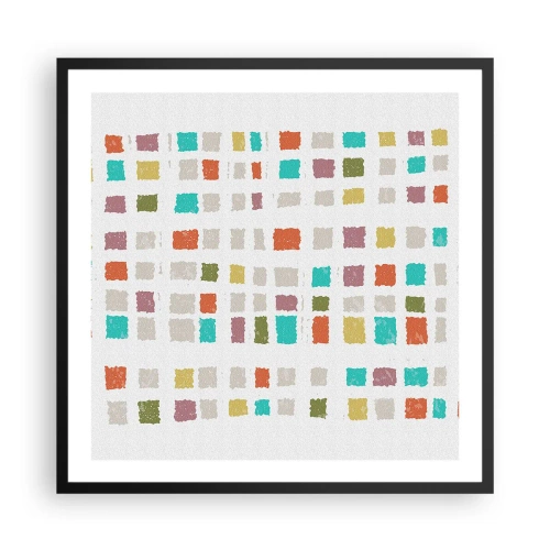 Plagát v čiernom ráme - Neznáma hra - 60x60 cm