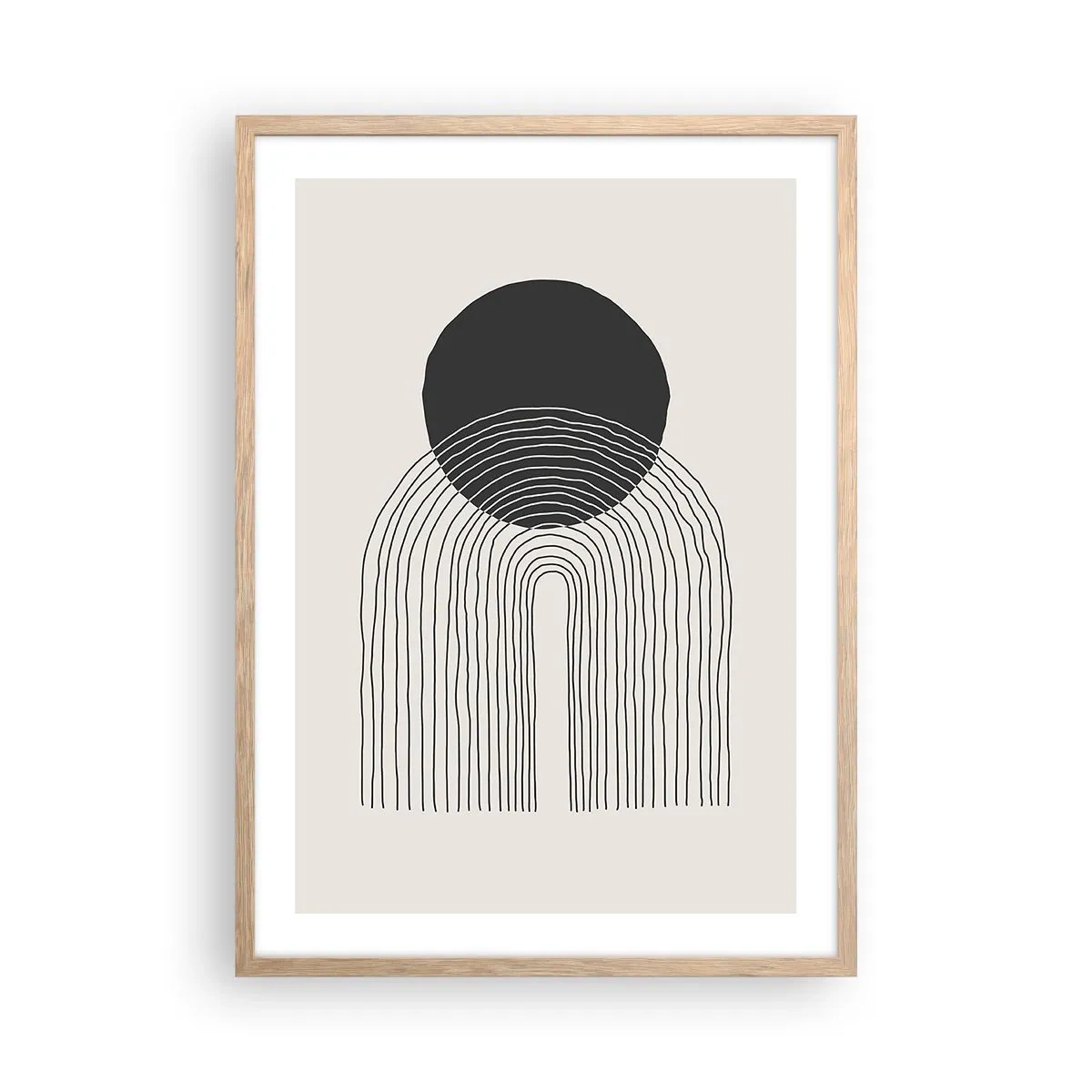 Plagát v ráme zo svetlého duba - Chvenie a istota - 50x70 cm