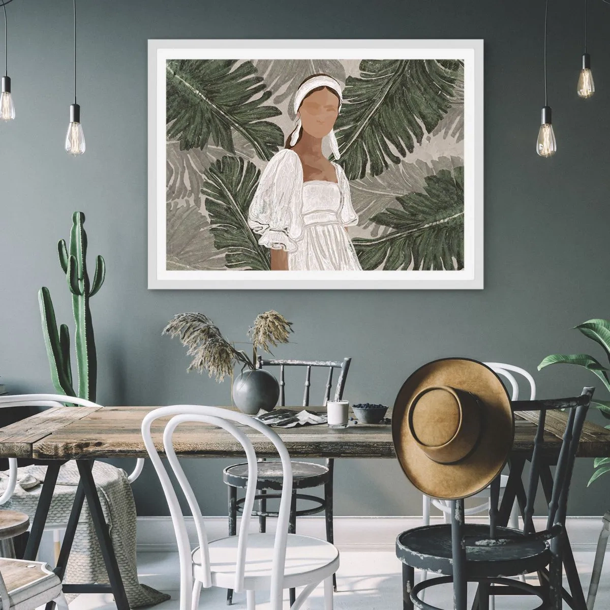 Plagát v bielom ráme - Exotický portrét - 70x50 cm