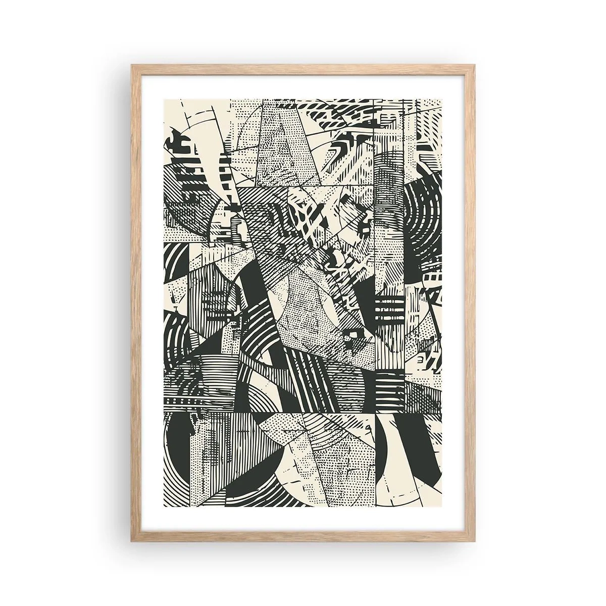 Plagát v ráme zo svetlého duba - Dynamika súčasnosti - 50x70 cm