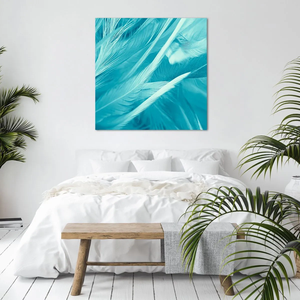 Obraz na plátne - Utopiť sa v páperí - 70x70 cm