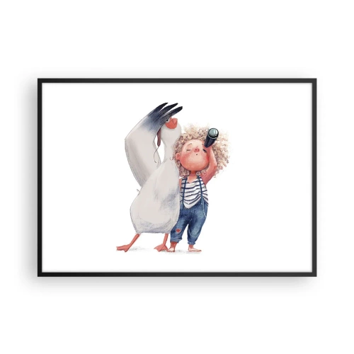 Plagát v čiernom ráme - Plán na skvelú cestu - 100x70 cm