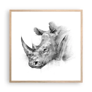 Plagát v ráme zo svetlého duba - Africký portrét - 60x60 cm