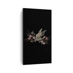 Obraz na plátne - Exotický vyšívaný vták - 45x80 cm