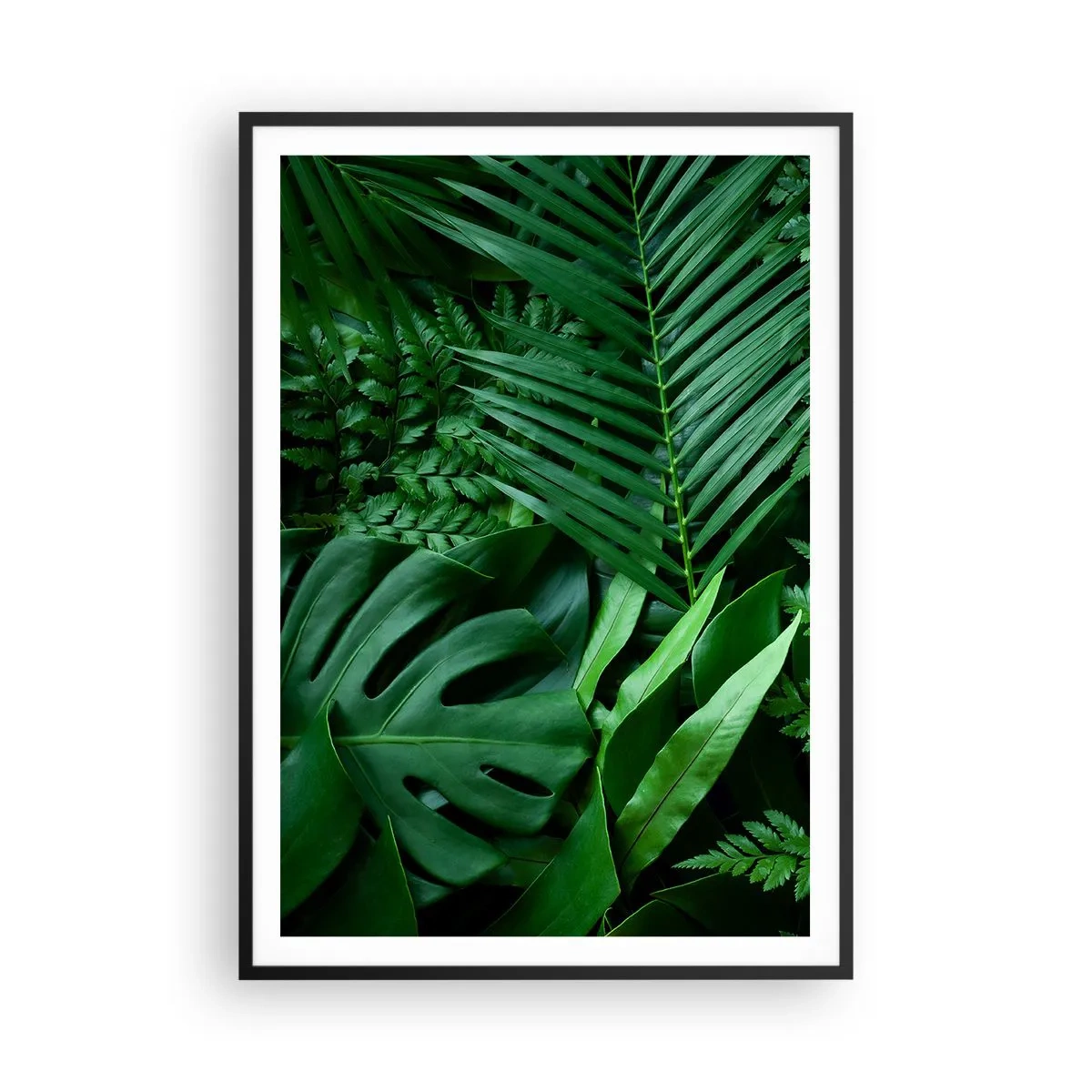 Plagát v čiernom ráme - Objaté v zeleni - 70x100 cm