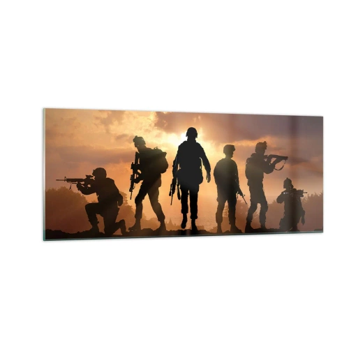 Obraz na skle - Brothers in arms - 100x40 cm