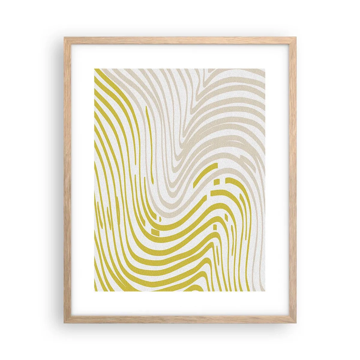 Plagát v ráme zo svetlého duba - Kompozícia s miernym ohybom - 40x50 cm