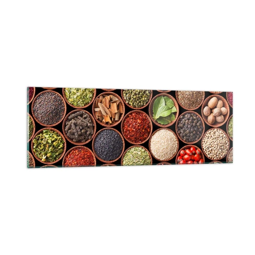 Obraz na skle - Všetky chute sveta - 90x30 cm