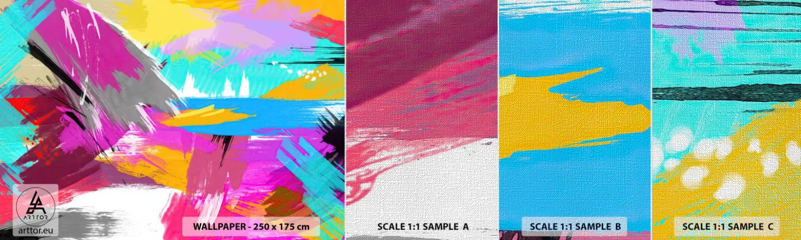 Vzorka fototapety Premium Canvas - Šmuha, šmuha, sama šmuha - Abstrakcia, Kus, Moderný vzor - 100x30 cm