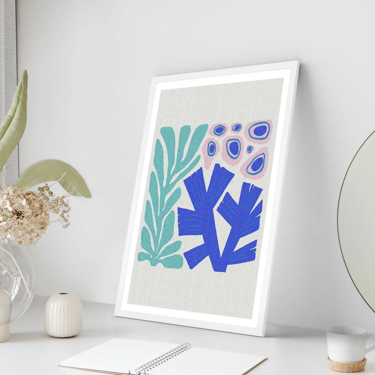 Plagát v bielom ráme - Podvodná záhrada - 70x100 cm